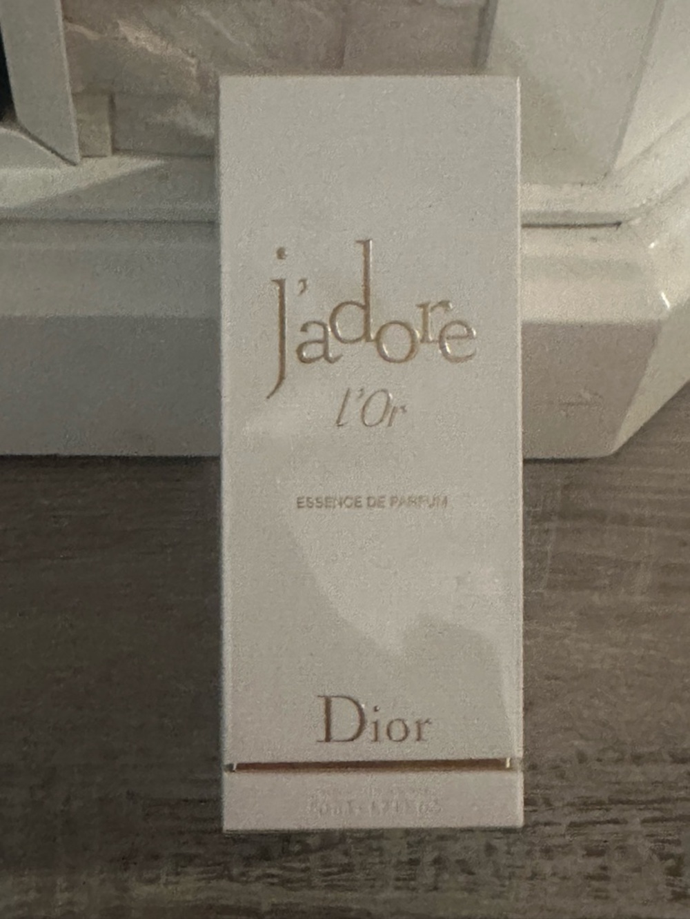 Dior White and Gold J'adore l'Or Fragrance Box